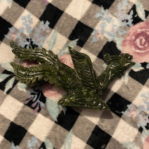 Green Jade Phoenix Sculpture